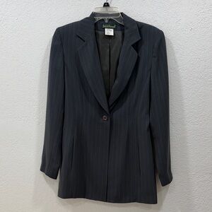 Harve Benard Women's Charcoal Pinstripe Blazer